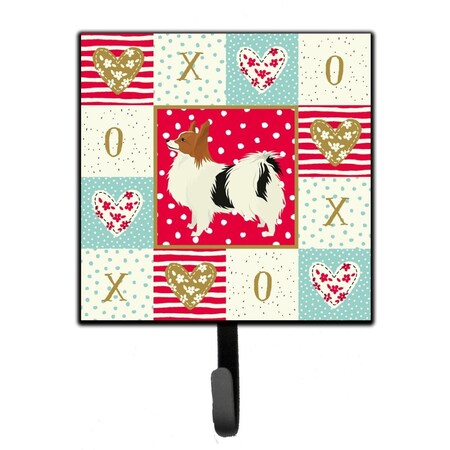 Carolines Treasures 4.25 x 1 x 7 in. Papillon Love Leash or Key Holder CK5943SH4